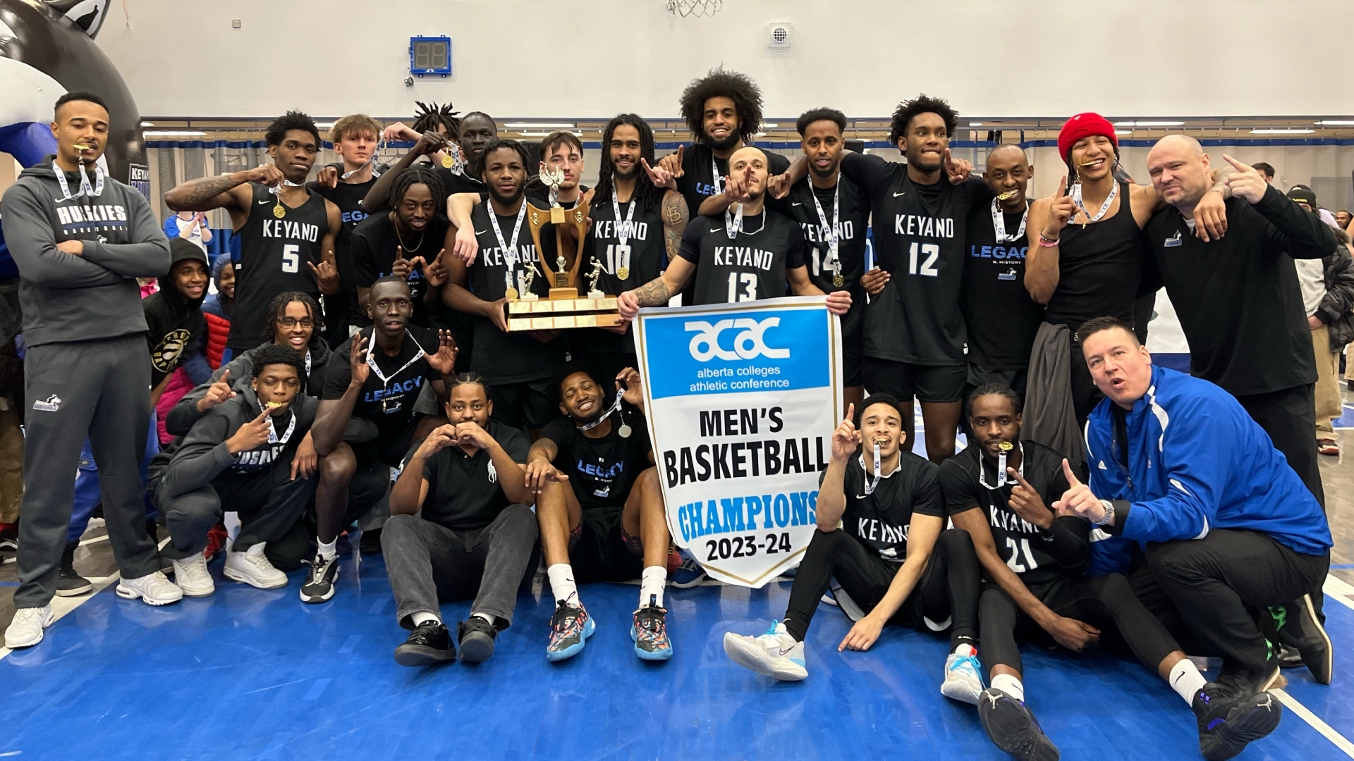 Huskies crowned champions of ACAC Men's Basketball on home court